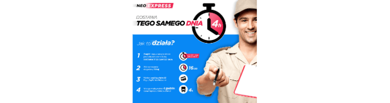 Rewolucyjna szybka dostawa w jeden dzień w NEO24.pl