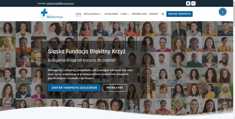 Odświeżyłam stronę Śląskiej Fundacji Błękitny Krzyż – zobacz case study tej historii